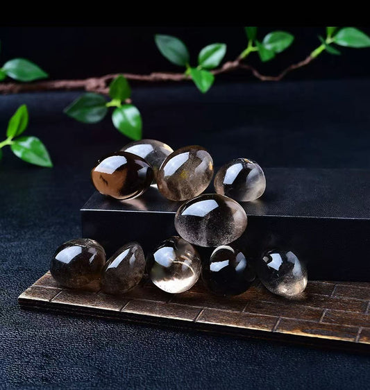 Smoky Quartz Tumbled Stones (3 pieces set)