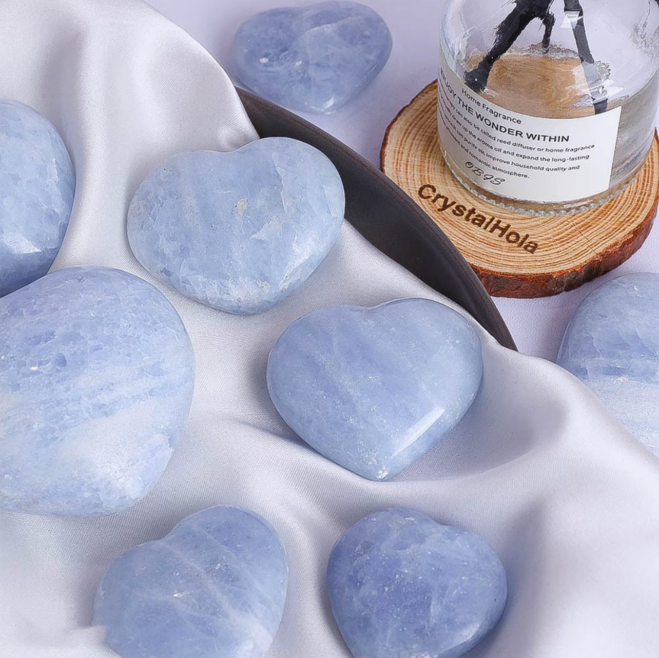 Celestite Heart Stone