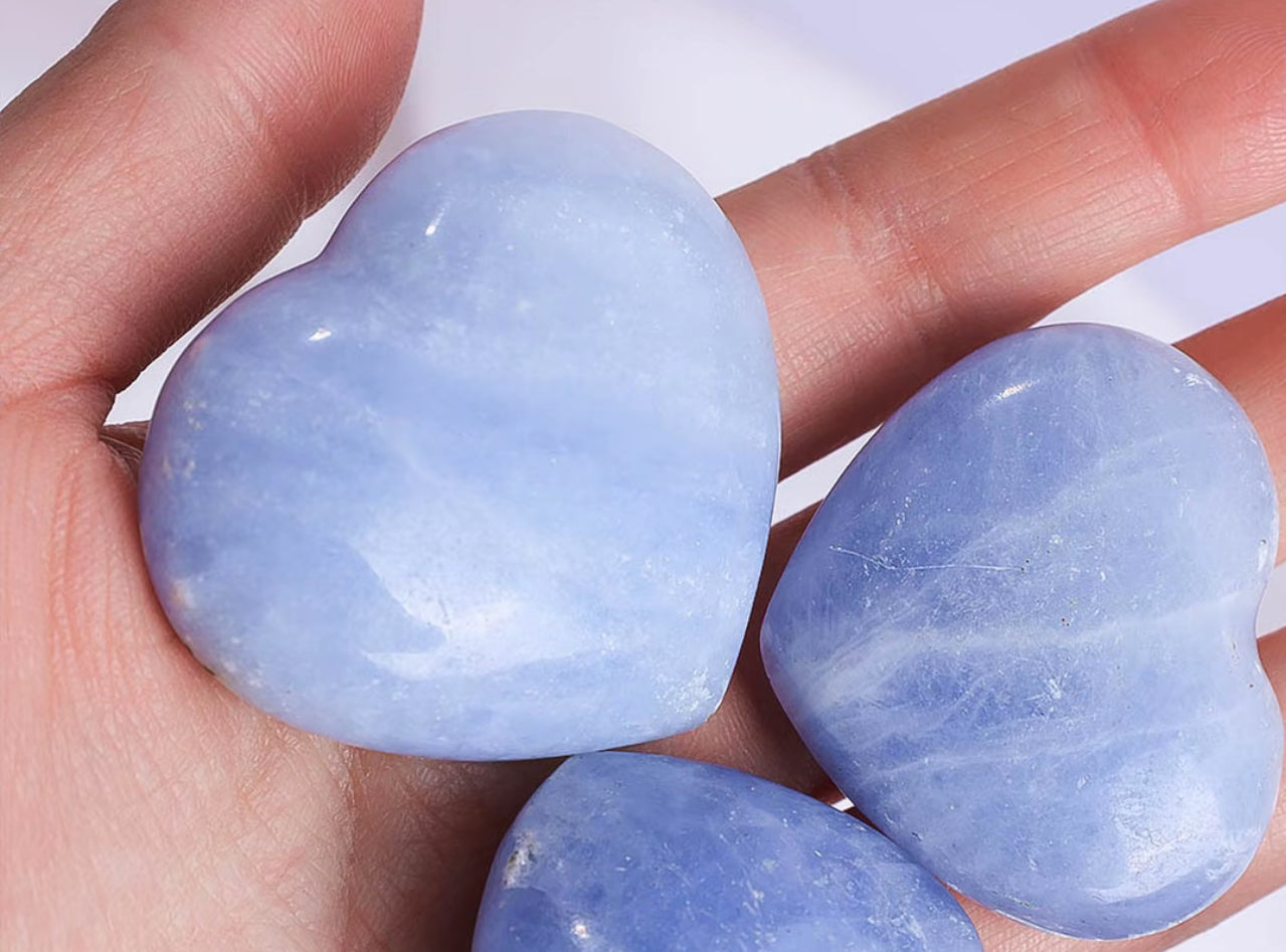 Celestite Heart Stone