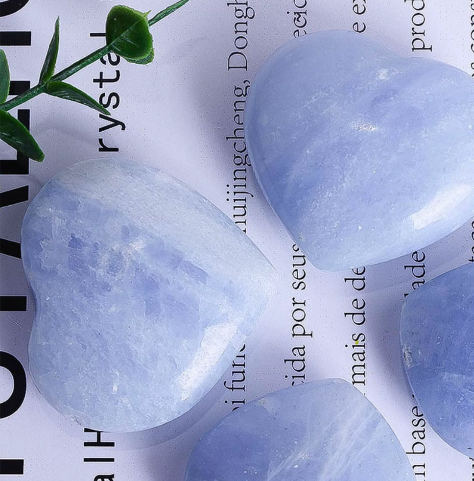 Celestite Heart Stone