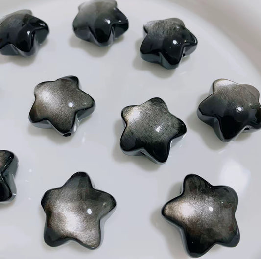 Black Obsidian Star Charm