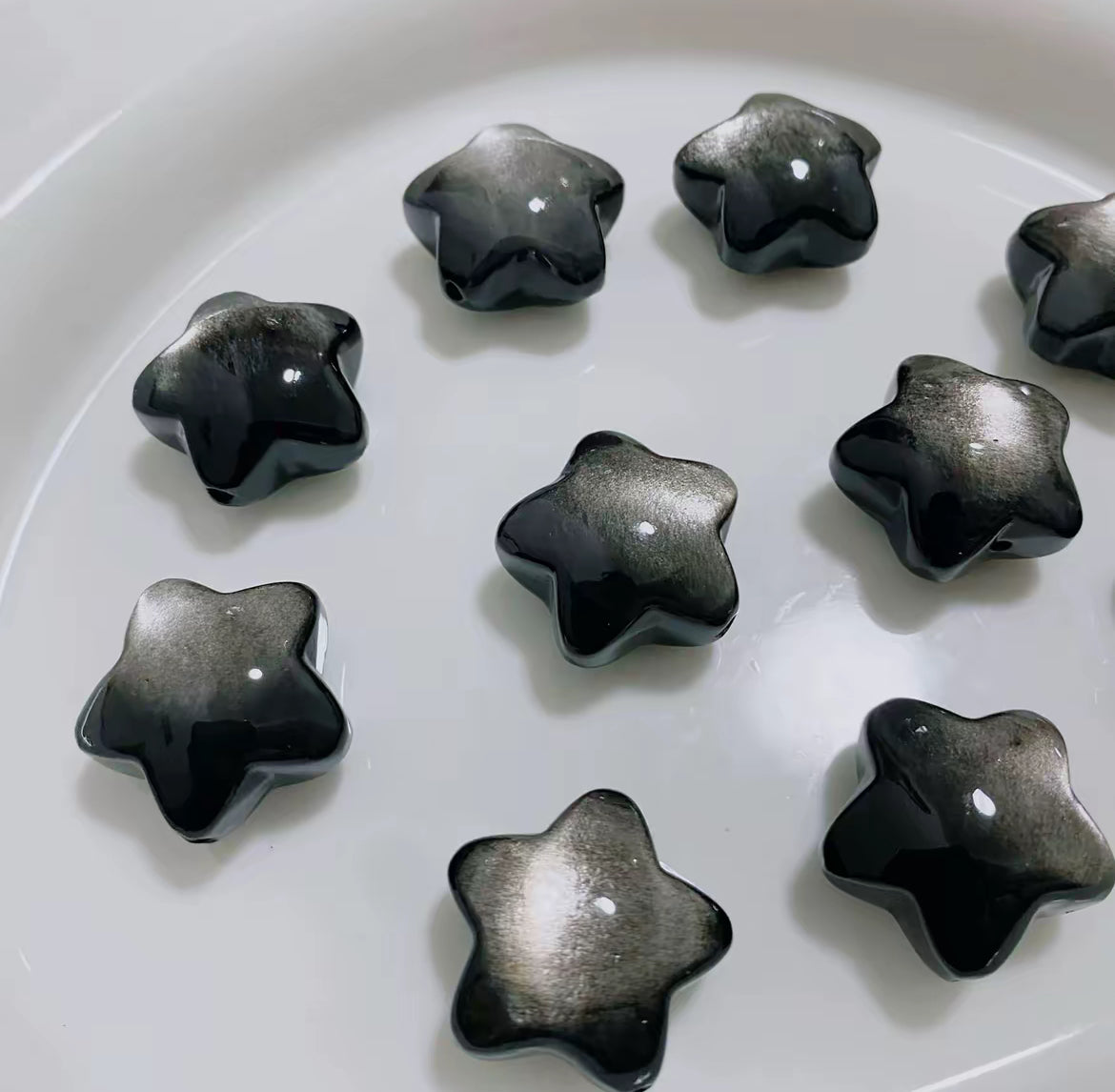Black Obsidian Star Charm