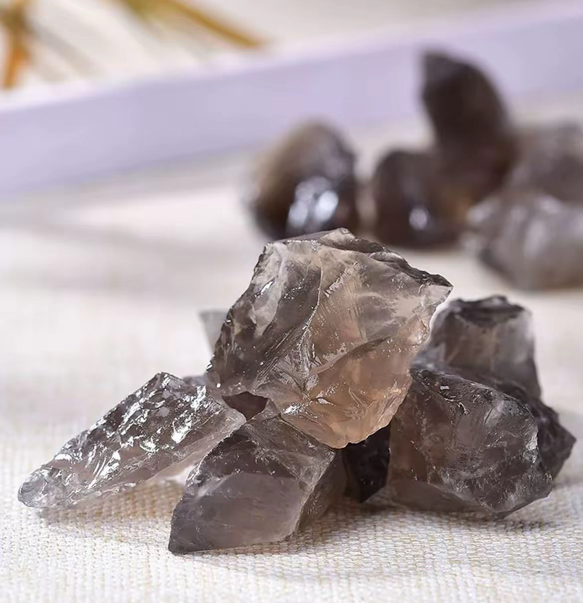 Smoky Quartz Tumbled Stone Set (5 piece)