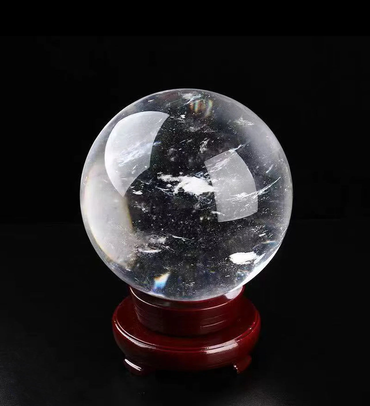 Luna Whisper White Quartz Crystal Ball