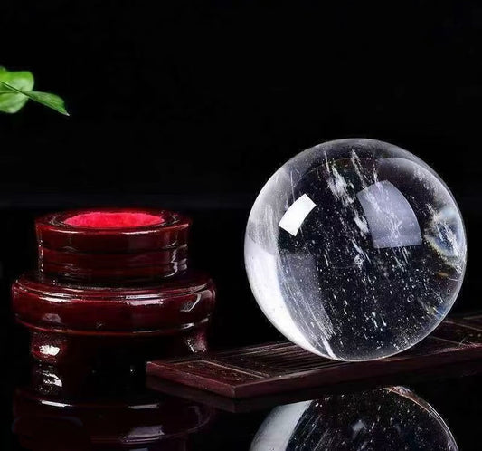 Luna Whisper White Quartz Crystal Ball