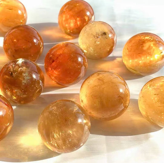 Solar Radiance Yellow Quartz Crystal ball for 1 piece