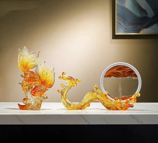 Flame Dance Twin Goldfish