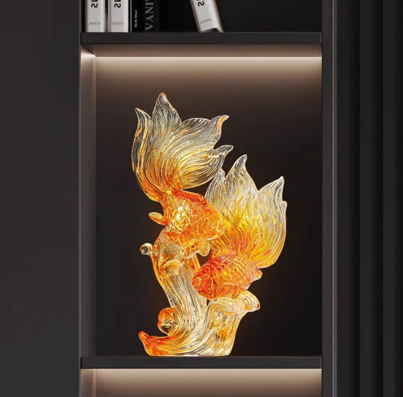 Flame Dance Twin Goldfish