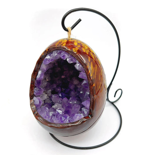 Amethyst Geode Egg Light