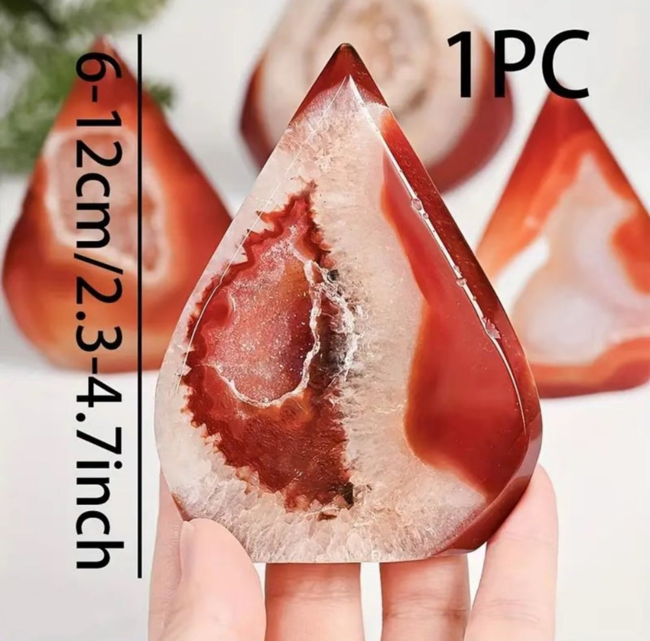Crimson Flame Agate Obelisk (1 piece)