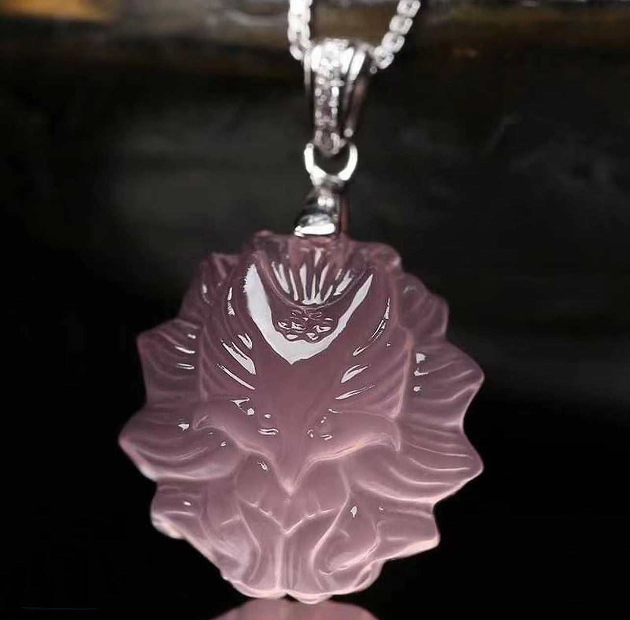 Blush Bloom Fox Pendant