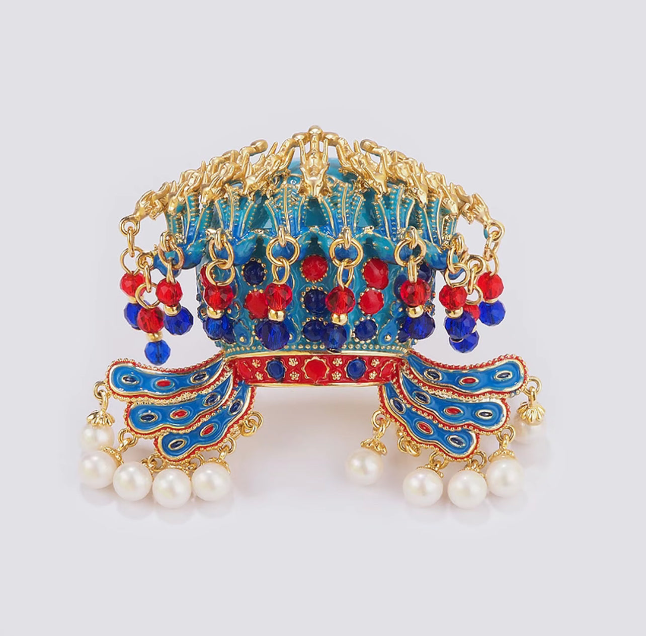 Phoenix Crown Brooch – Imperial Elegance