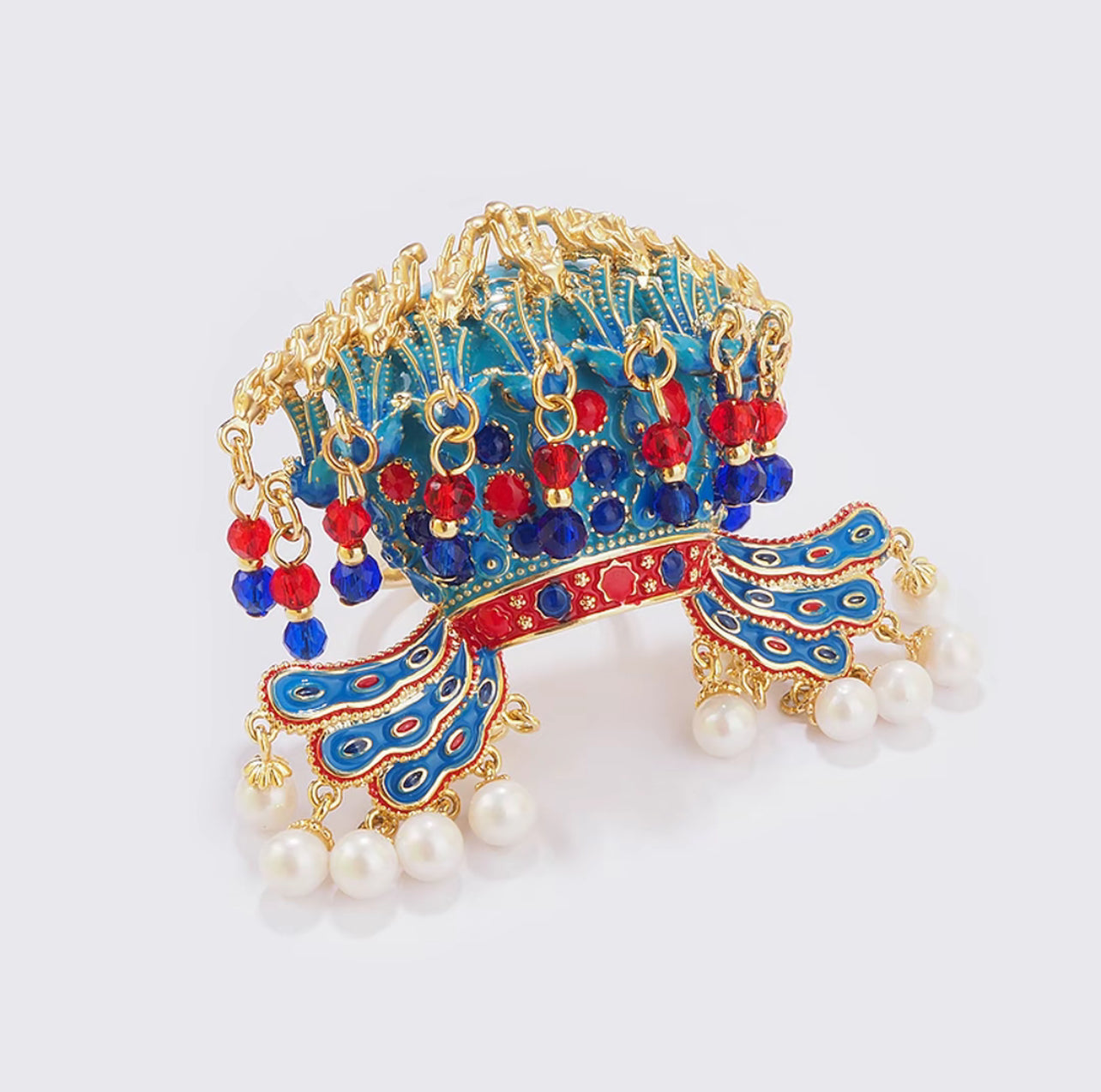 Phoenix Crown Brooch – Imperial Elegance