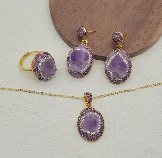 Amethyst Eclipse Luxury Jewelry Set