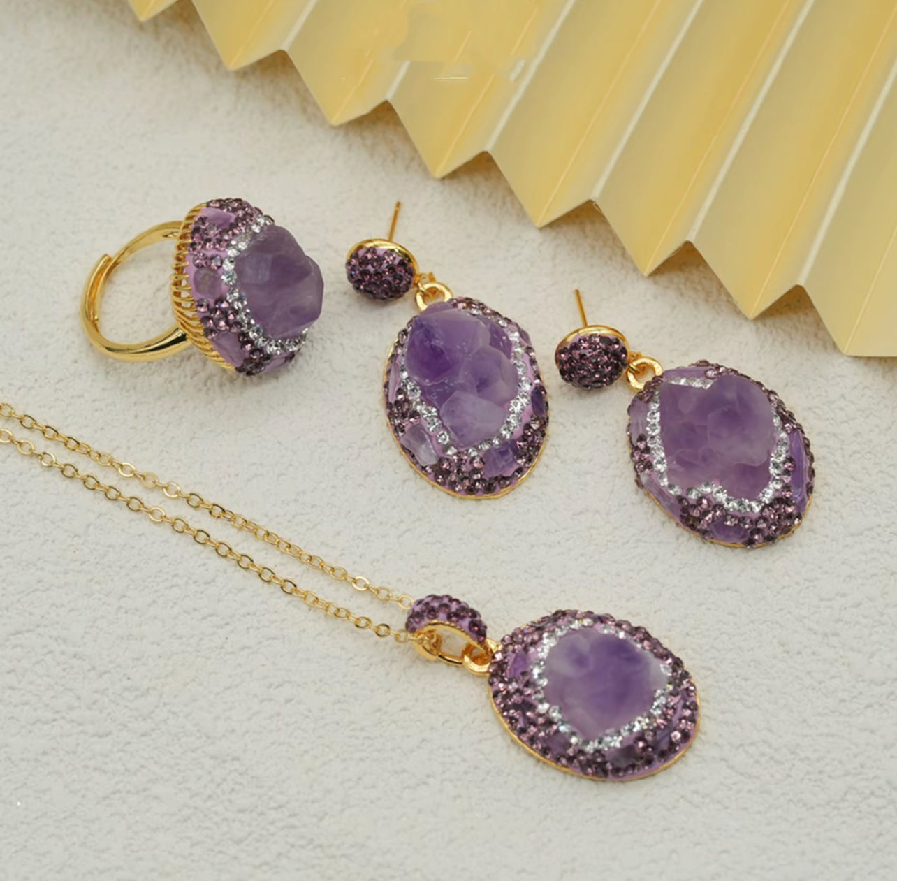 Amethyst Eclipse Luxury Jewelry Set