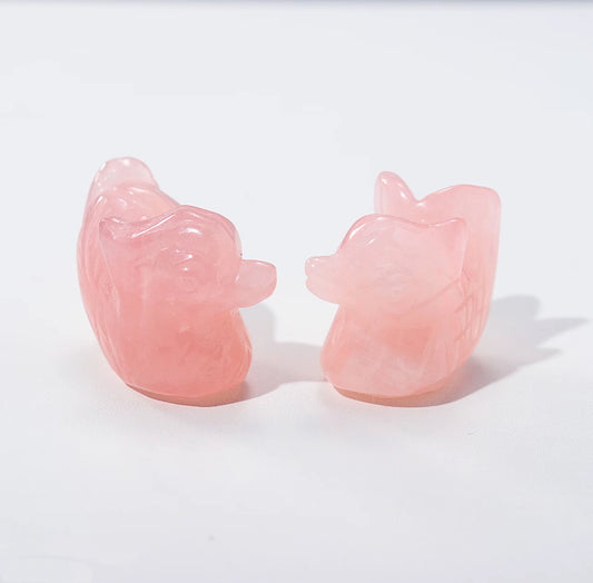 Rose Quartz Lovebirds of Eden (2-piece Set)