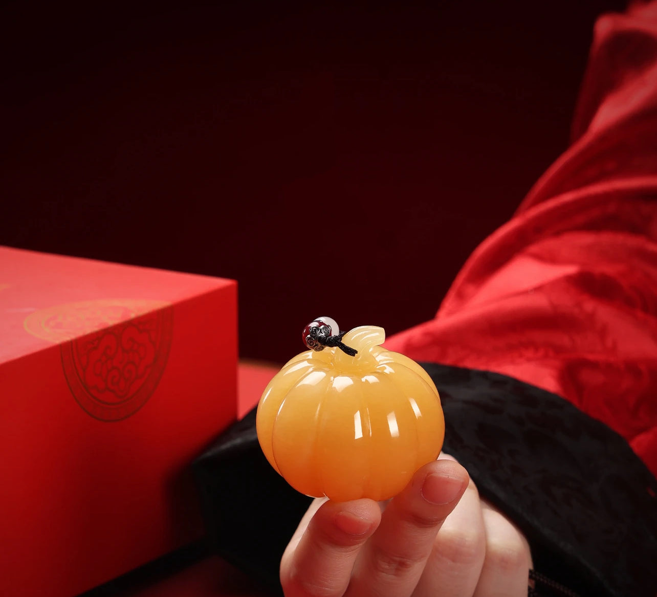 Golden Harvest Pumpkin Pendant