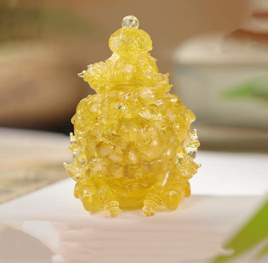Golden Blessings Crystal Pixiu