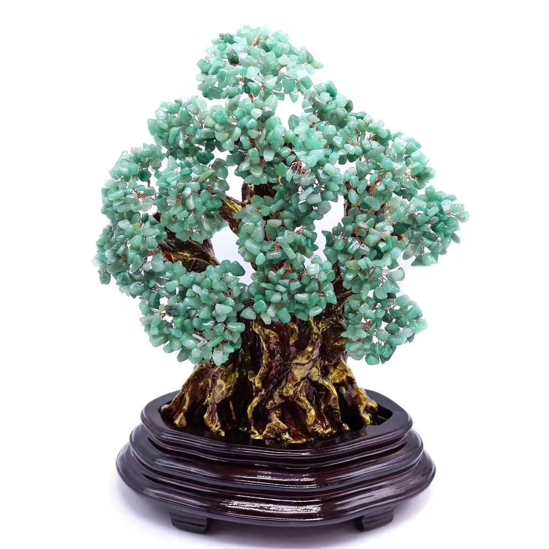 Aventurine Bonsai Tree of Life with Natural Gemstones