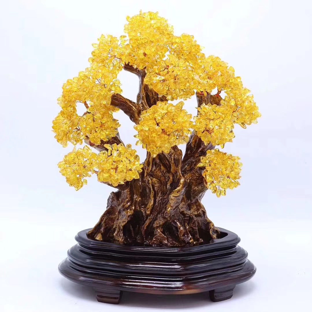 Citrine Tree of Life Centerpiece with Natural Gemstones