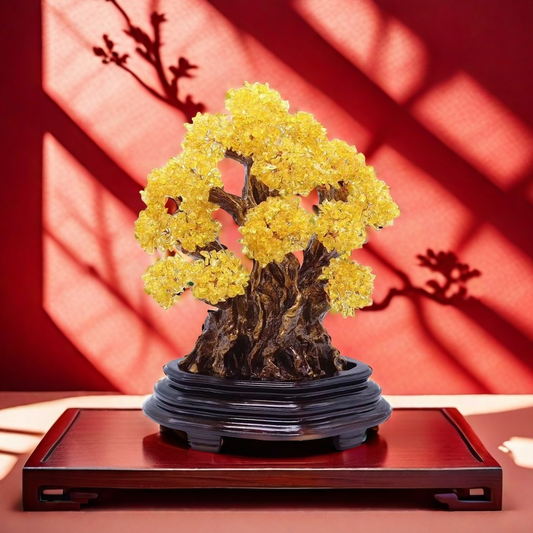 Citrine Tree of Life Centerpiece with Natural Gemstones