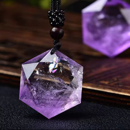 Amethyst Star of David Pendent Necklace