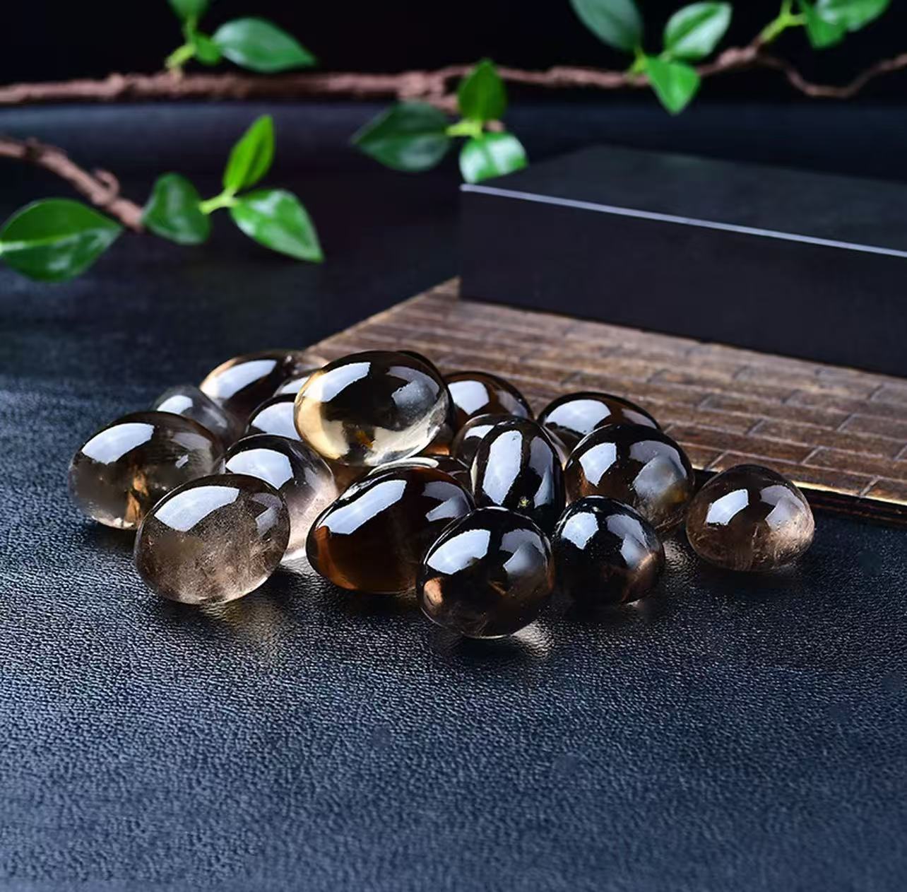 Smoky Quartz Tumbled Stones (3 pieces set)