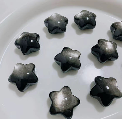Black Obsidian Star Charm