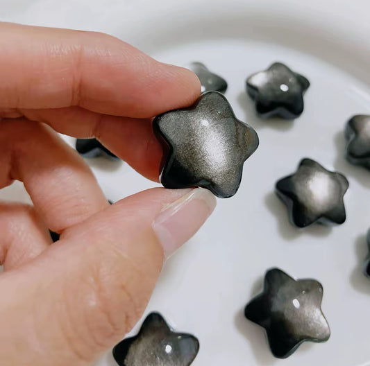 Black Obsidian Star Charm