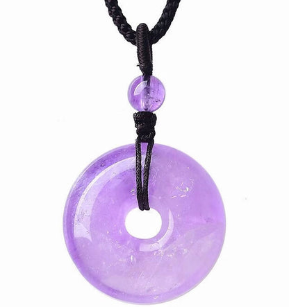Amethyst Peace Buckle Pendent Necklace