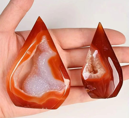 Crimson Flame Agate Obelisk (1 piece)