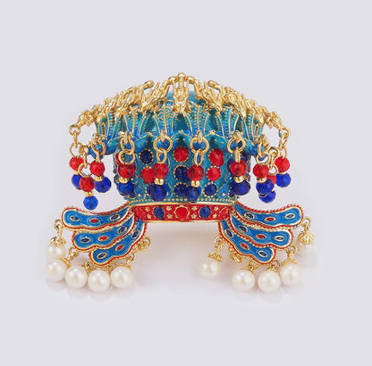 Phoenix Crown Brooch – Imperial Elegance