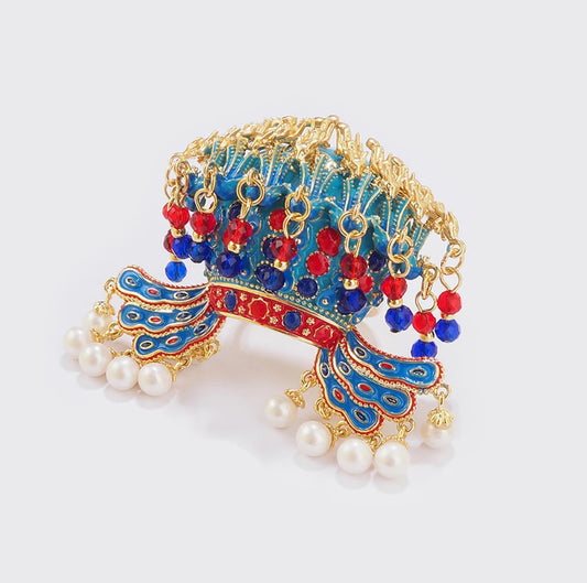 Phoenix Crown Brooch – Imperial Elegance