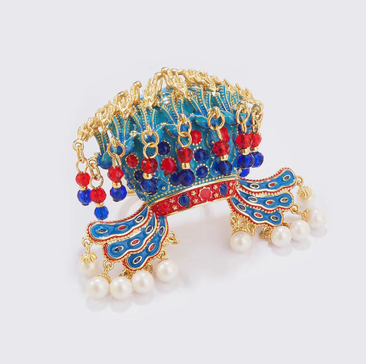 Phoenix Crown Brooch – Imperial Elegance