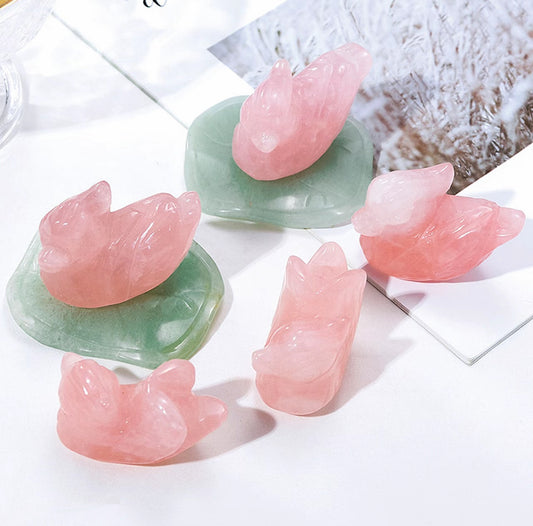 Rose Quartz Lovebirds of Eden (2-piece Set)