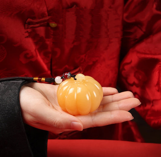 Golden Harvest Pumpkin Pendant