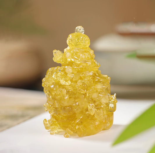 Golden Blessings Crystal Pixiu