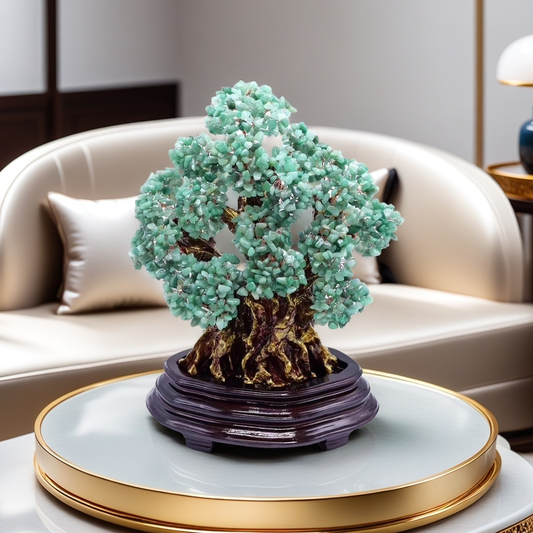 Aventurine Bonsai Tree of Life with Natural Gemstones