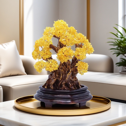 Citrine Tree of Life Centerpiece with Natural Gemstones